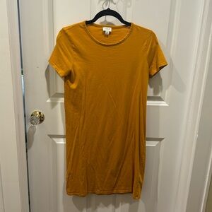 J. Crew Yellow T-Shirt Dress